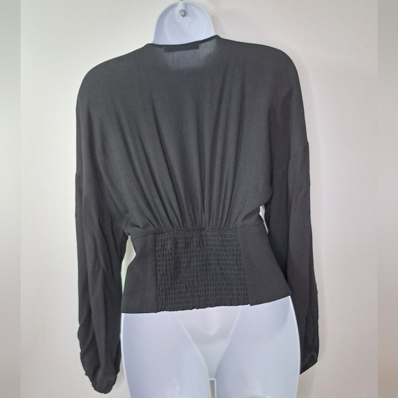 Abercrombie & Fitch Black Long Sleeve  Button-Up Top Size Small - Picture 9 of 14